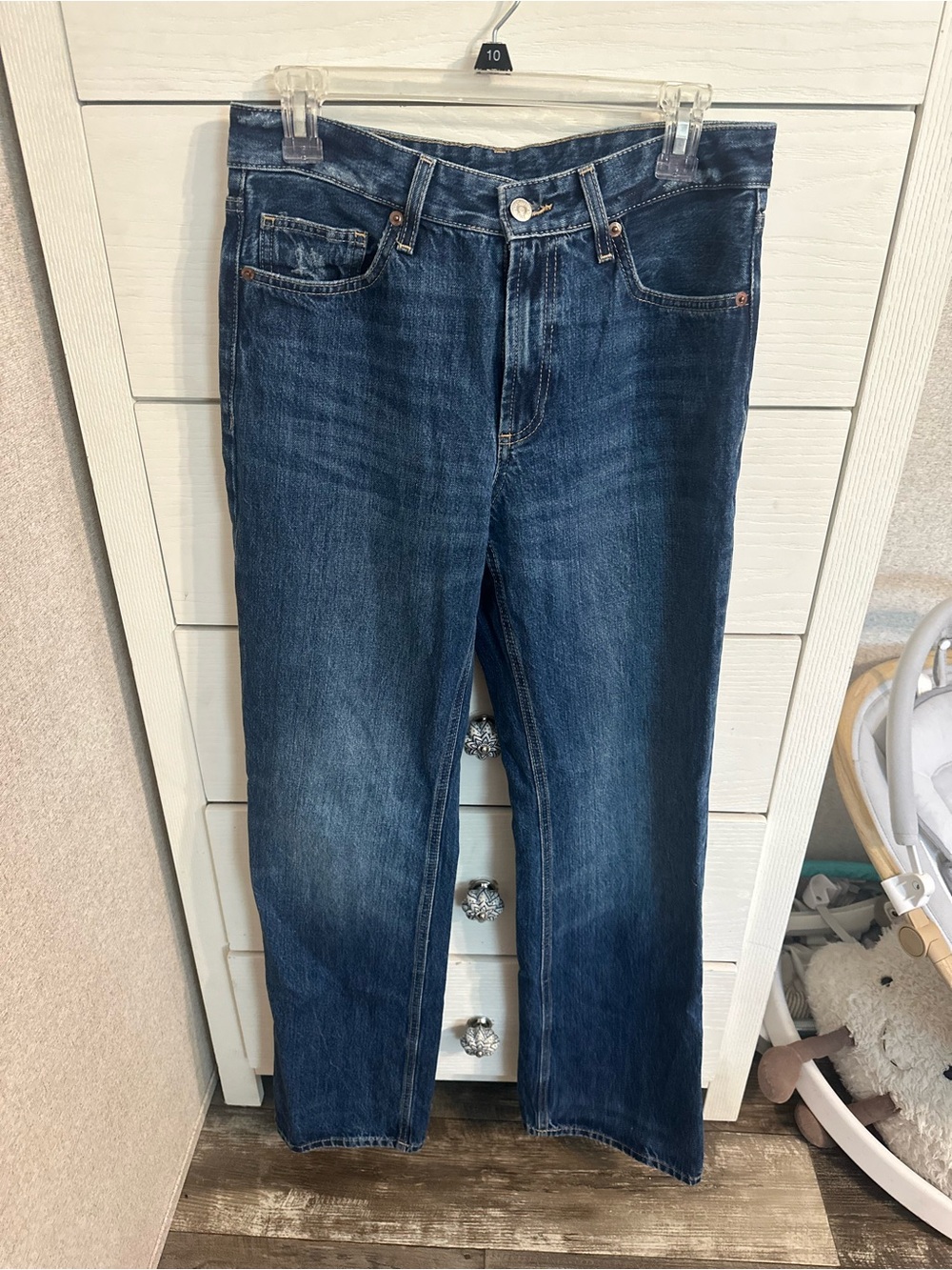 Zara Classic Dark Blue Straight-Leg Jeans